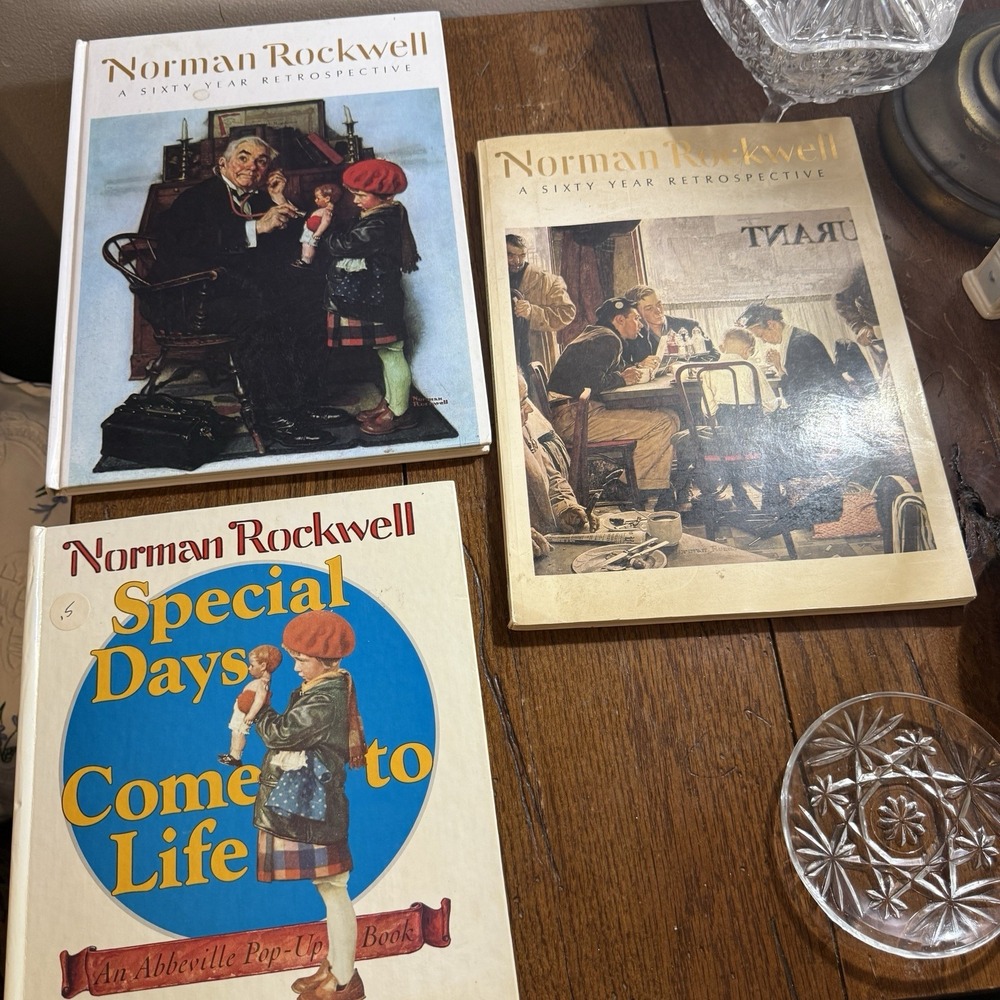 Norman Rockwell Artist Coffee Table Book Lot of 3